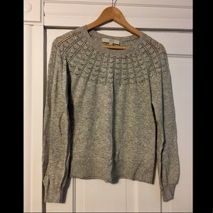 Loft M gray sweater